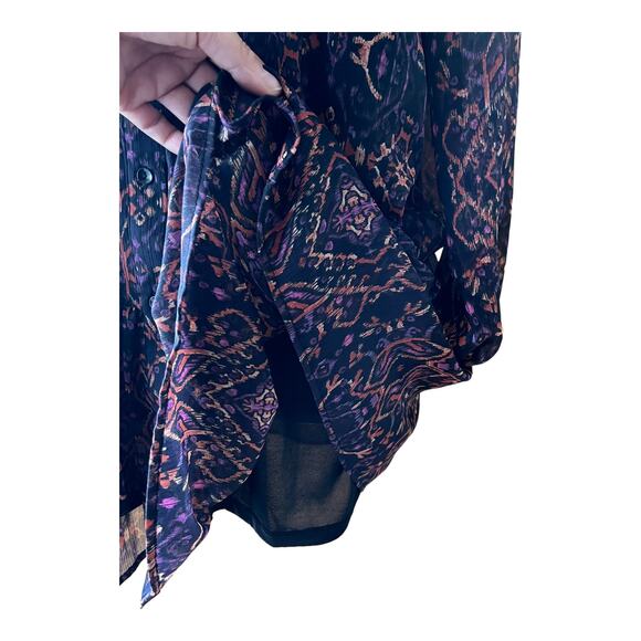 Zara Navy and Pink Patterned Mini Dress - Picture 13 of 14